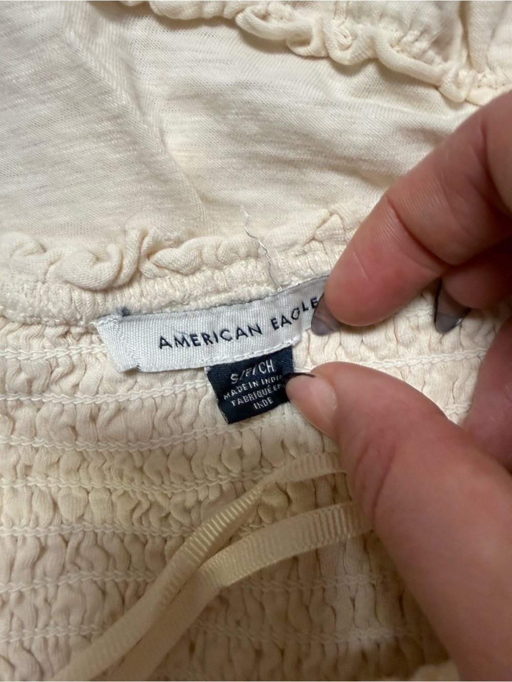 American Eagle Outfitters Cream Halter Mini Dress - Picture 2 of 2